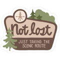 Not Lost, Just Taking the Scenic Route Sticker