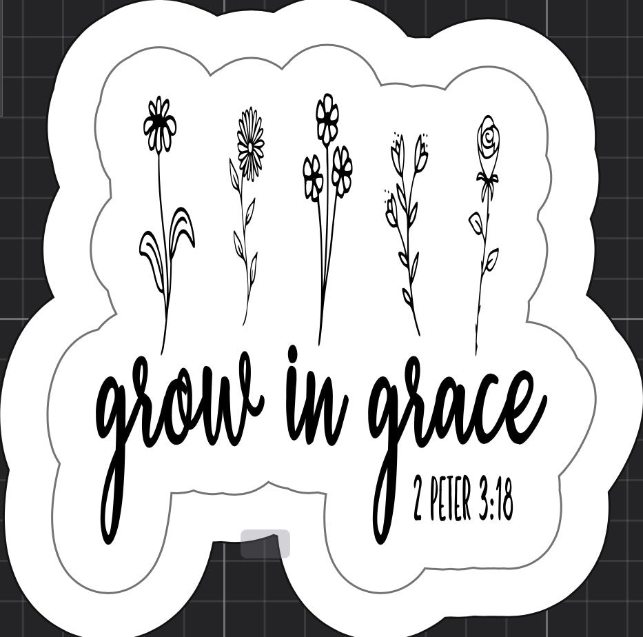 Grow in Grace Sticker