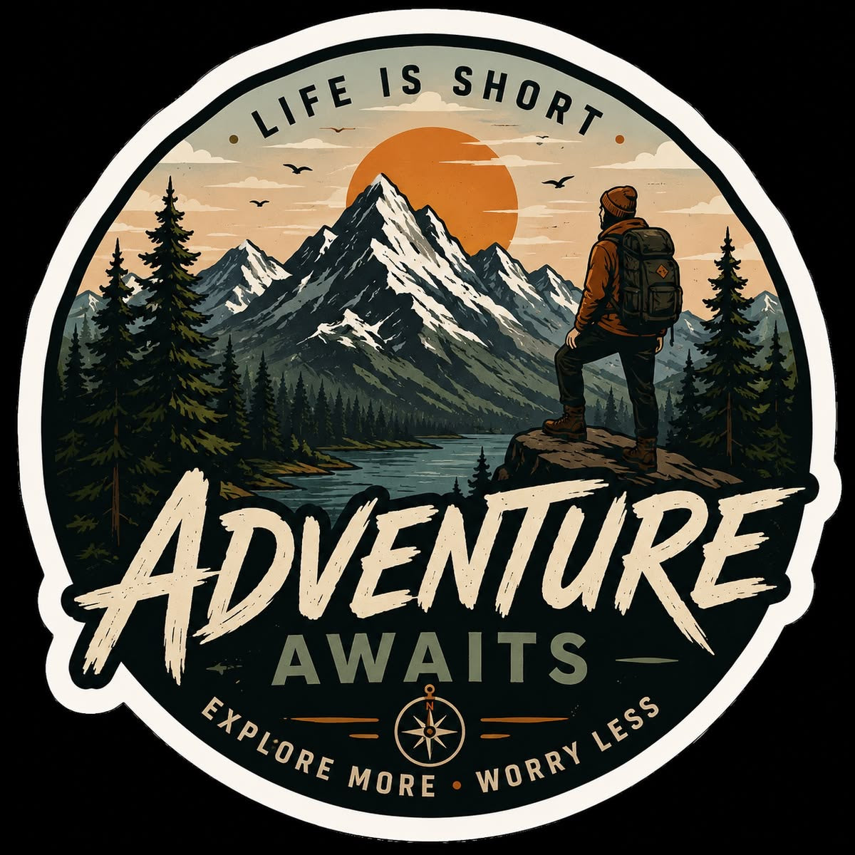 Adventure Awaits Sticker